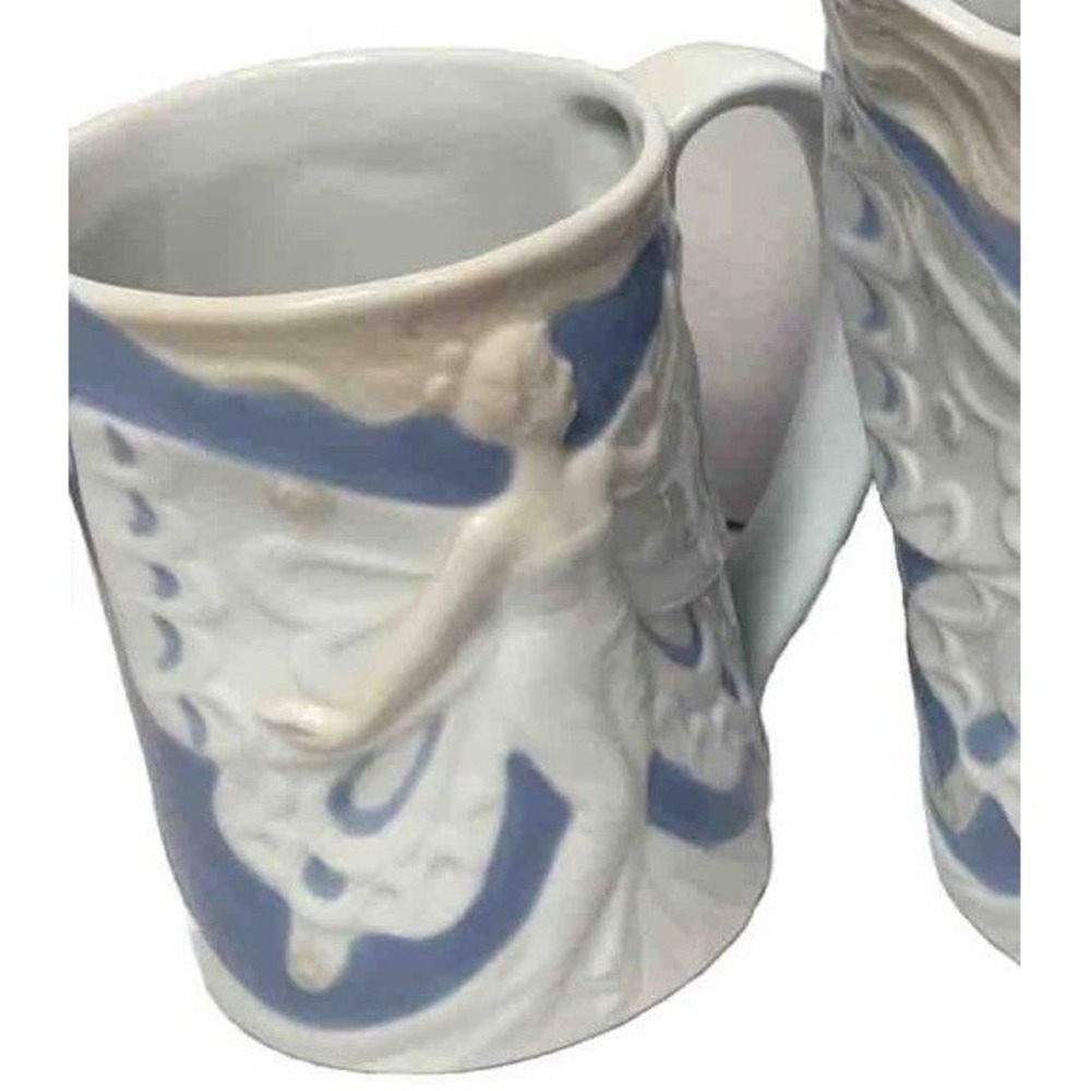 Vtg Winged Angel Fairy Mug Cup Fantasy Myth Theme by Dreamy Japan